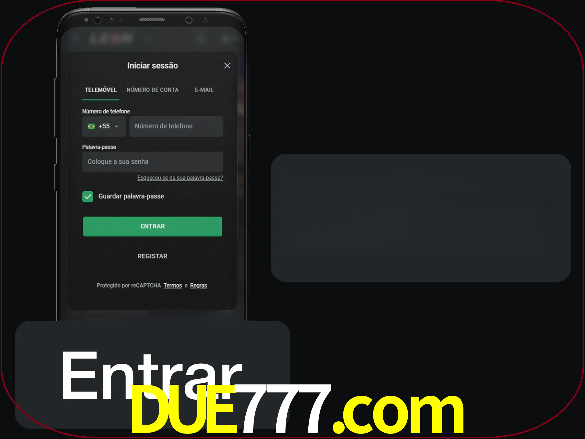Faça o login para começar a apostar e jogar no cassino.